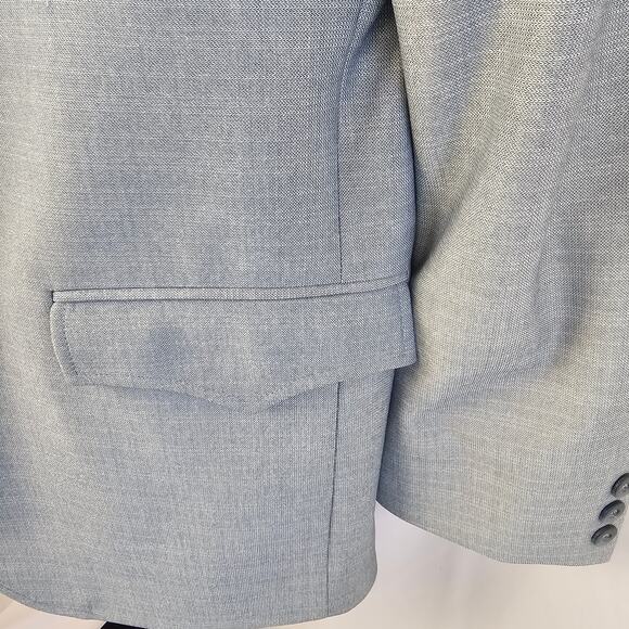 Vintage Circle S Western Suit 42R Shiloh Pearl Blue Poly USA Made - Picture 2 of 13